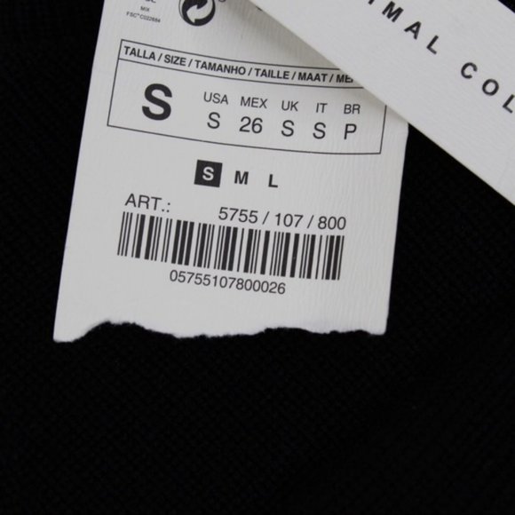 MWT ZARA MINIMAL COLLECTION PUFF SLEEVE SWEATER - Picture 7 of 7